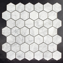 2018 USA Hot Sale Oriental White Marble Hexagon Mosaic Tiles Backsplash for kitchen